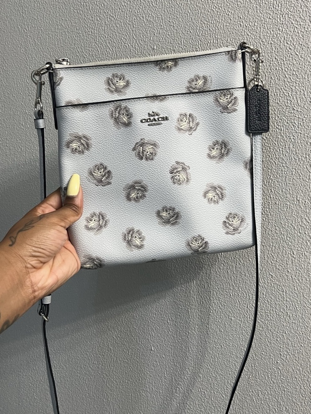 Coach Slim Crossbody Bag With Floral Print Slim Floral Crossbody Bag